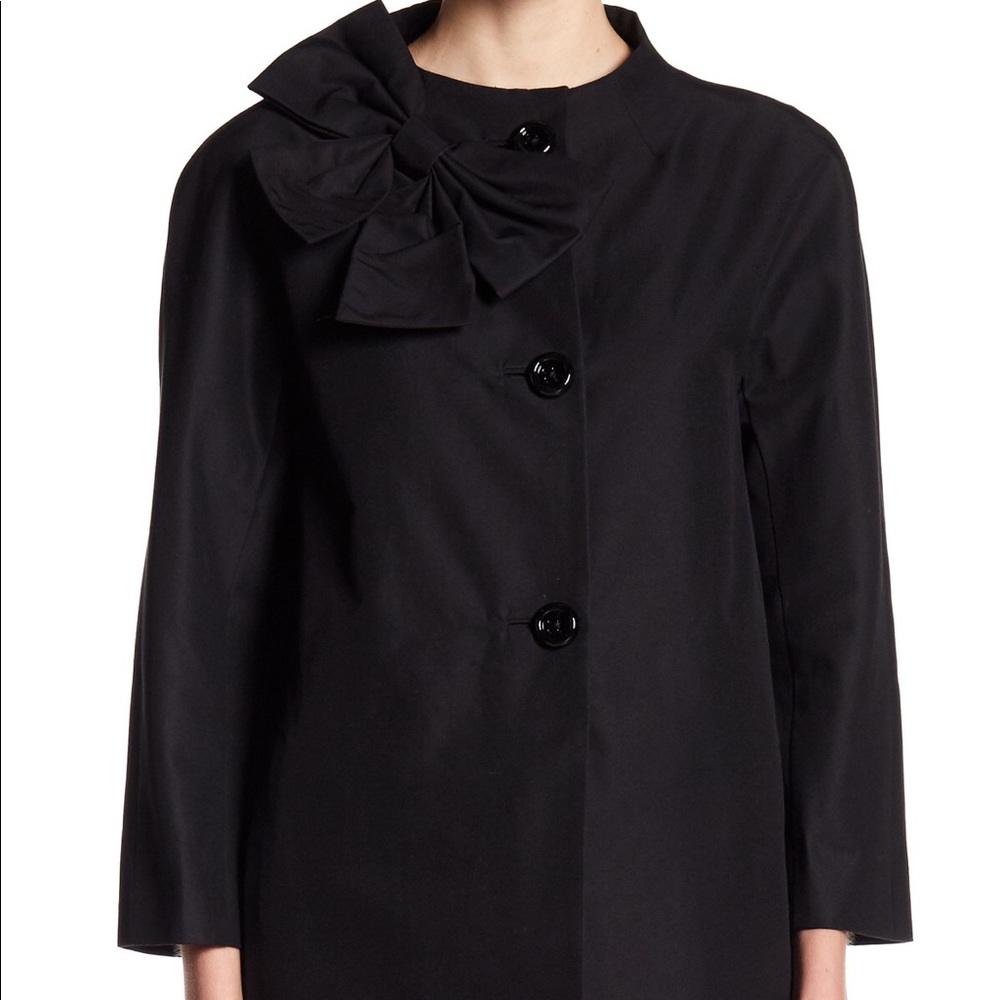 Kate Spade Kendall Coat Bow Black NWOT